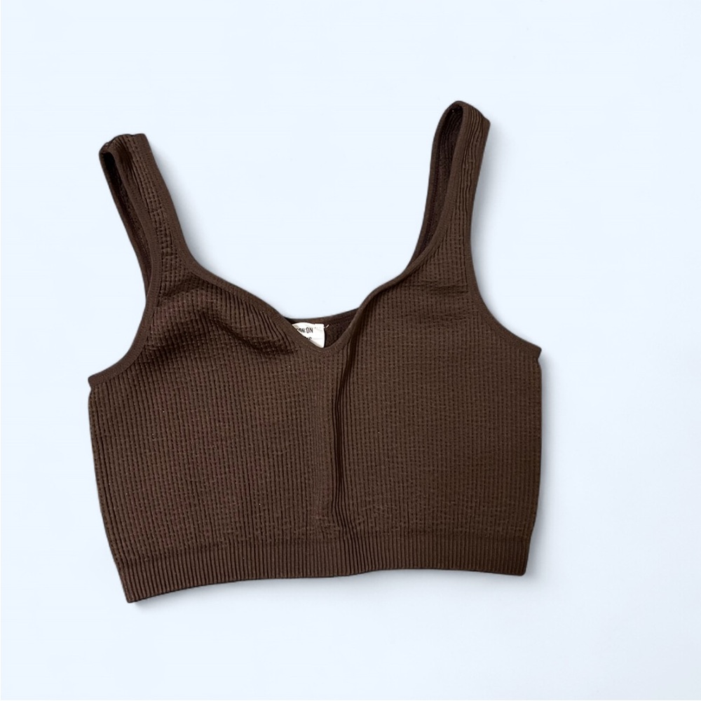 Cotton On Brown Crop Top